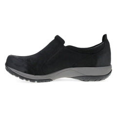 Pippy Wide Black Waterproof Burnished Suede