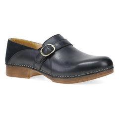 Margaret Black Burnished Calf Clog